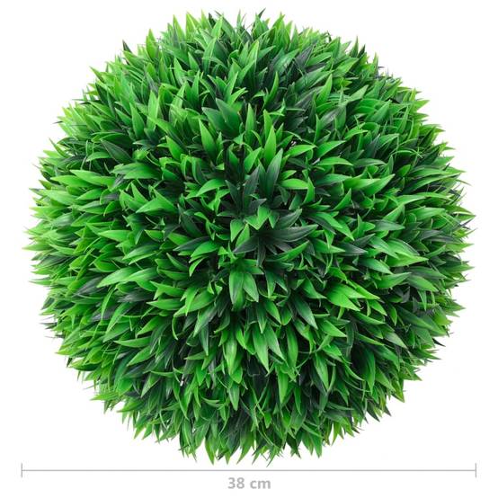 Boules de buis artificielles polyéthylène vert 38 x 38 x 38 cm, poids:2kg - PANGIVO - Image 4