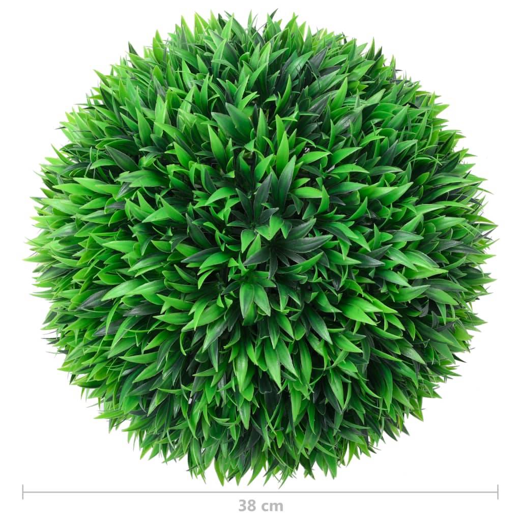 Boules de buis artificielles polyéthylène vert 38 x 38 x 38 cm, poids:2kg - PANGIVO - Image 4
