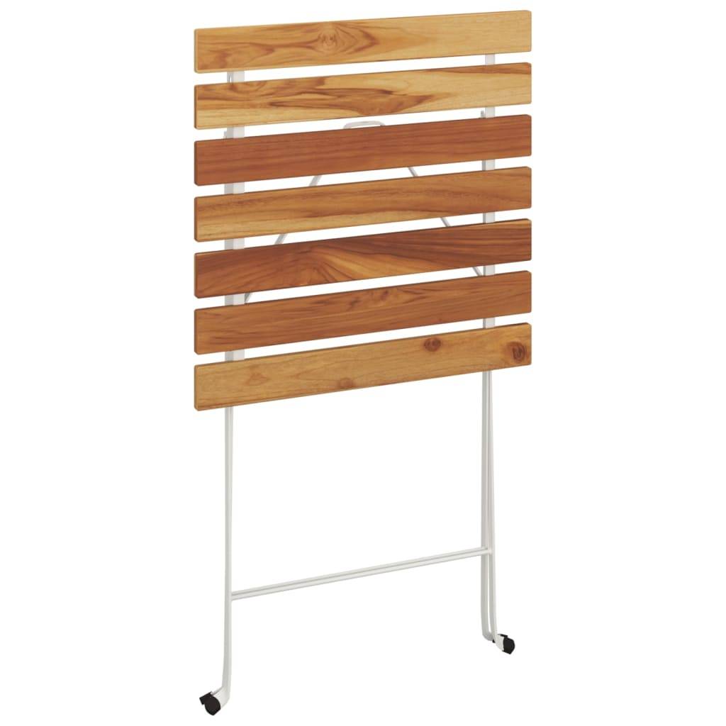 Helloshop26 - Ensemble de bistro jardin meuble extérieur terrasse pliable 3 pièces bois d'acacia solide et acier - Image 4