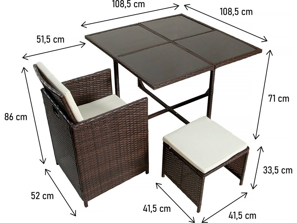 Habitat Et Jardin - Salon De Jardin Repas En Résine Tressée  6 Places "nunez" - Marron -habitat Et Jardin - Image 3