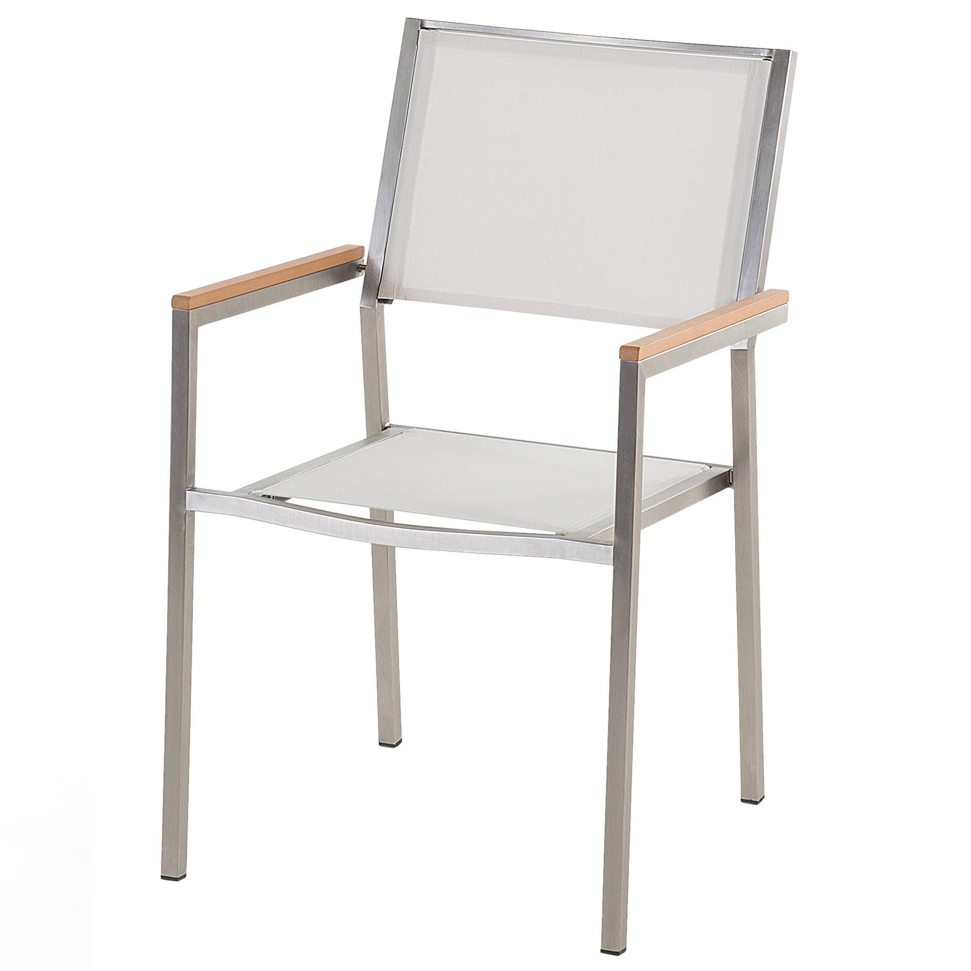 Beliani - Chaise de jardin Acier inox Blanc GROSSETO - Beliani - Image 4