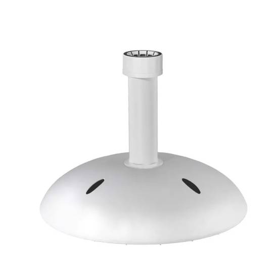 Helcosol - Pied de parasol lesté blanc en béton, 20kg, L 45 x l 45 x H 11 cm Helcosol