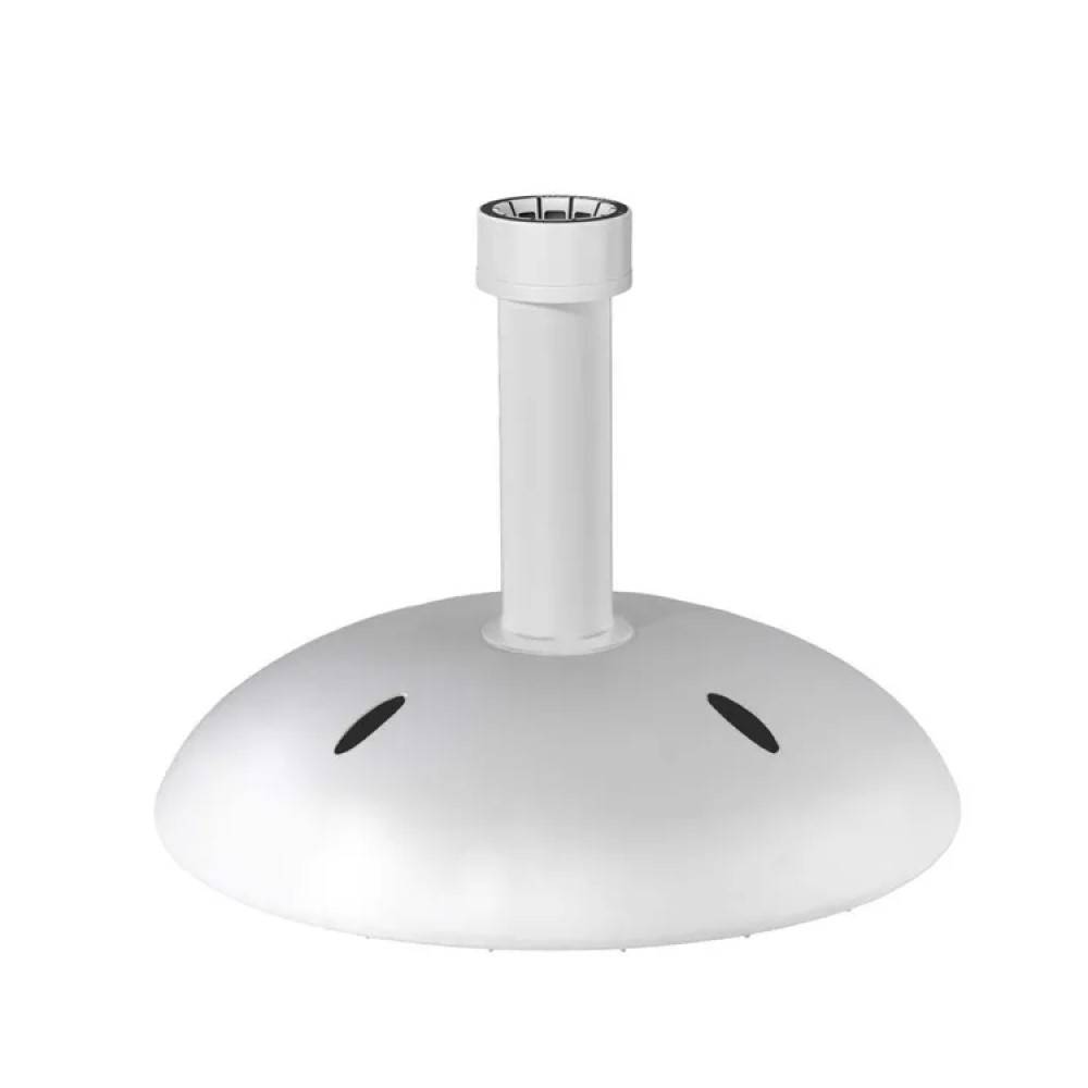 Helcosol - Pied de parasol lesté blanc en béton, 20kg, L 45 x l 45 x H 11 cm Helcosol