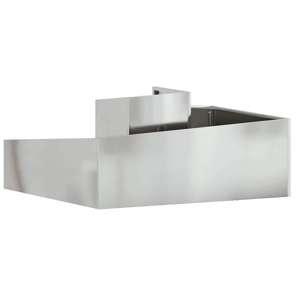 Cache-pot | Bac à fleurs de jardin Argent 100 x 100 x 50 cm Acier galvanisé - Image 7