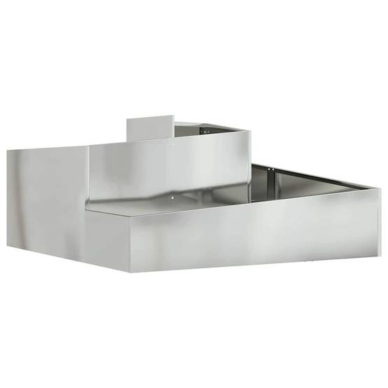 Cache-pot | Bac à fleurs de jardin Argent 100 x 100 x 50 cm Acier galvanisé - Image 1