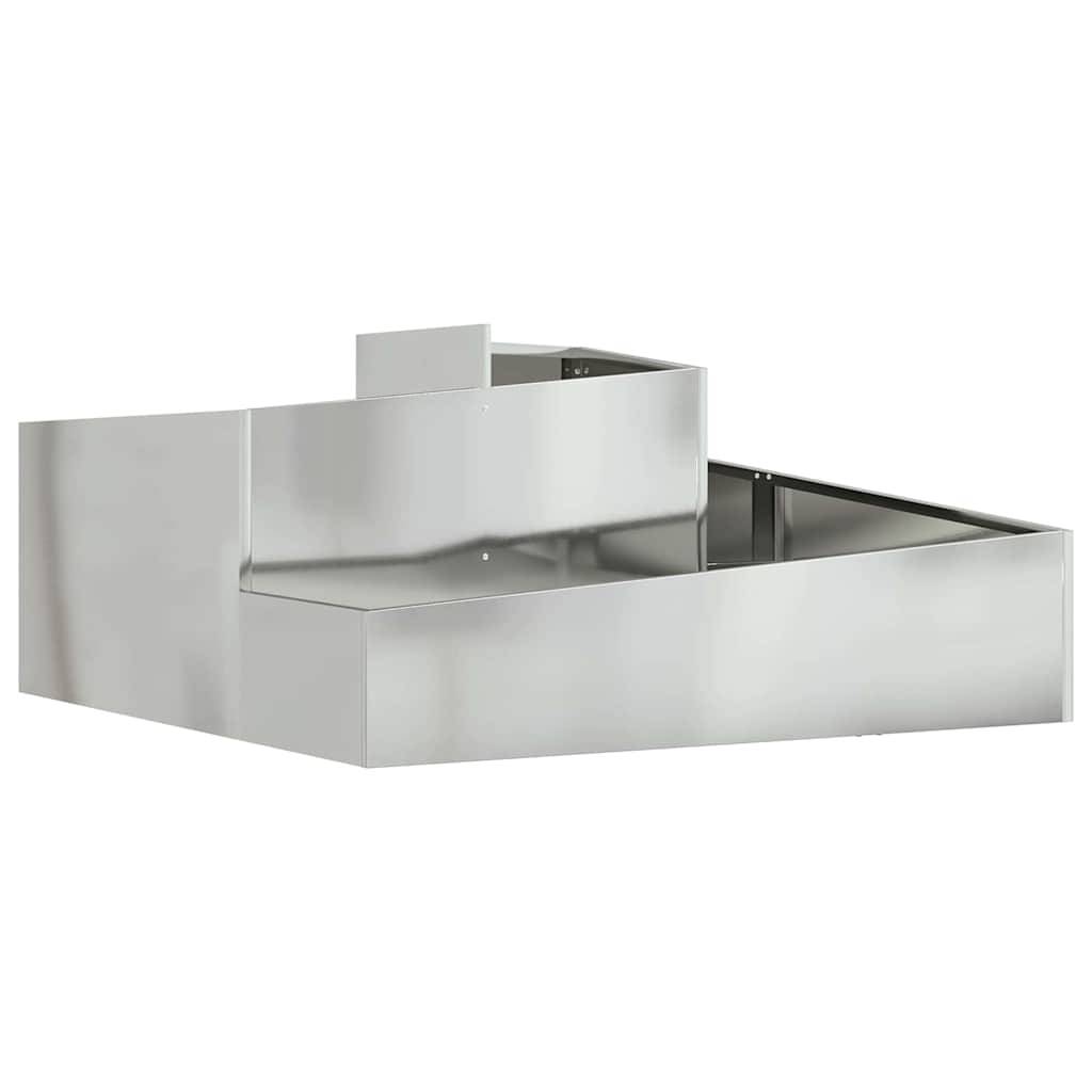 Cache-pot | Bac à fleurs de jardin Argent 100 x 100 x 50 cm Acier galvanisé - Image 1