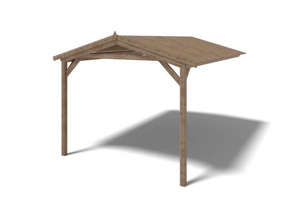Altanka - Abri de jardin en bois - 4x3 m avec extension de 4x2.76 m - 23.06 m²- Traité - DOM677+DOS194 - ALTANKA - Image 5