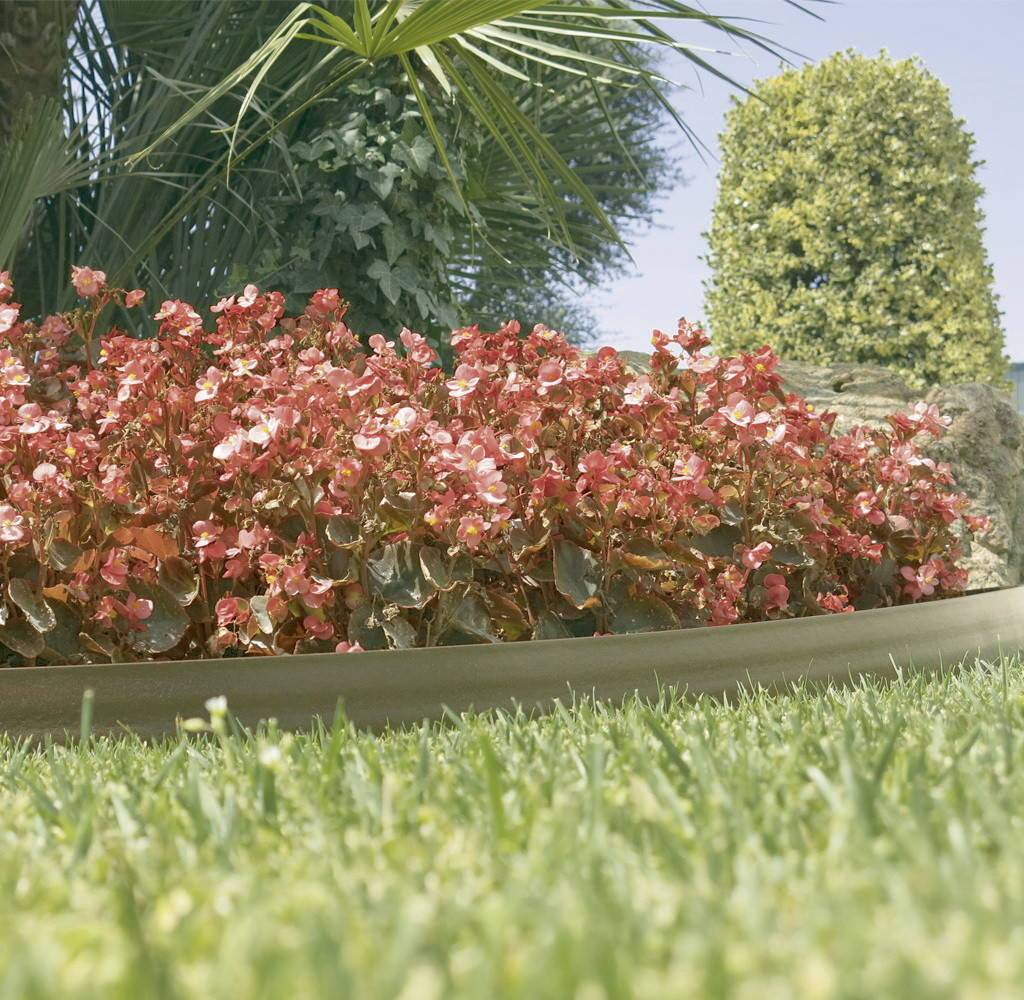 Nortène - Bordure en plastique polyéthylène recyclé BARK - imitation bois - 0,09 x 10m - Brun Nortene - Image 2