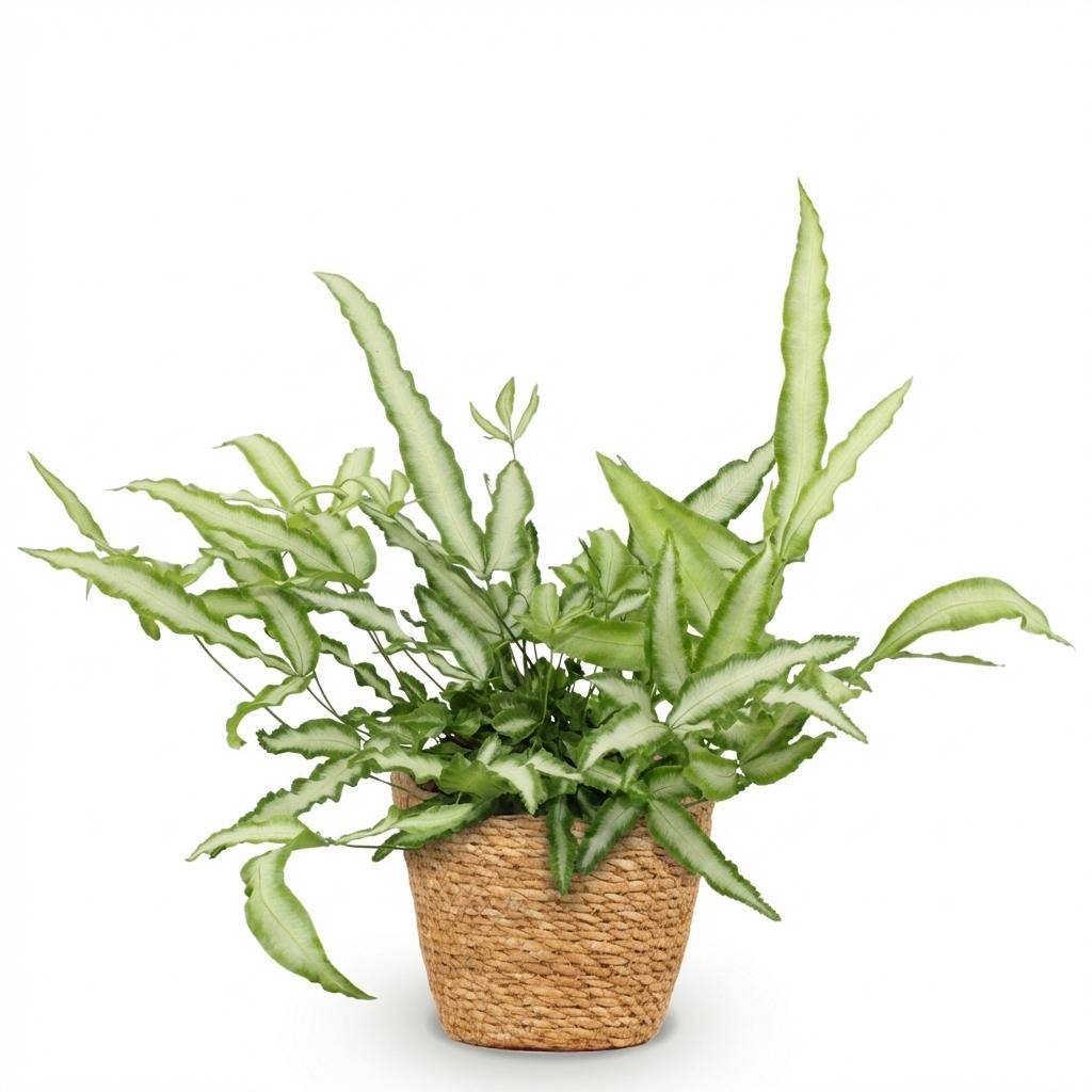 Pteris cretica Albolineata - Pet-friendly - Plante fougère - Pot de 12cm - Hauteur 20-30cm - 1 plante - Panier - Plantes d'intérieur - Image 2