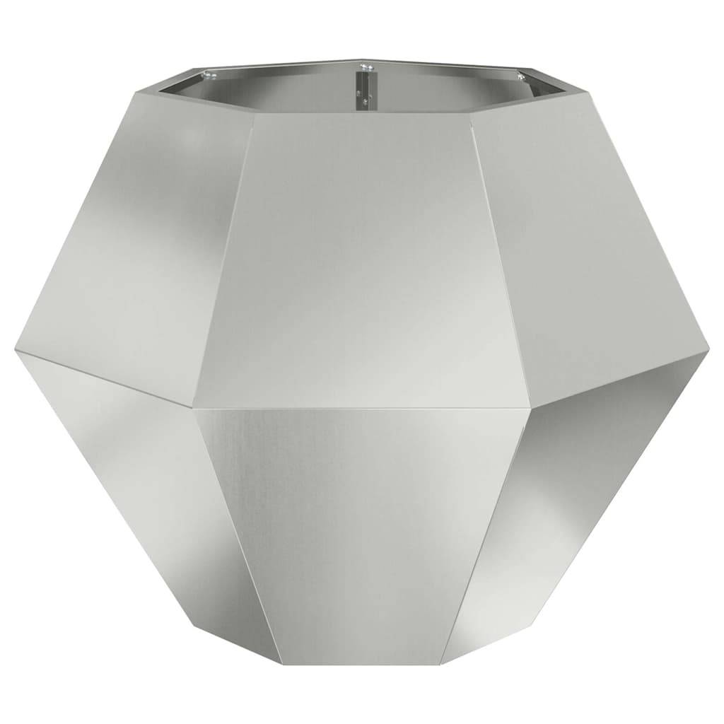 Jardinière Acier galvanisé Argent 75 x 75 x 60 cm - PANGIVO - Image 5