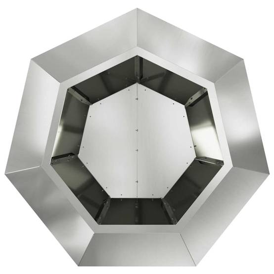 Jardinière Acier galvanisé Argent 75 x 75 x 60 cm - PANGIVO - Image 6