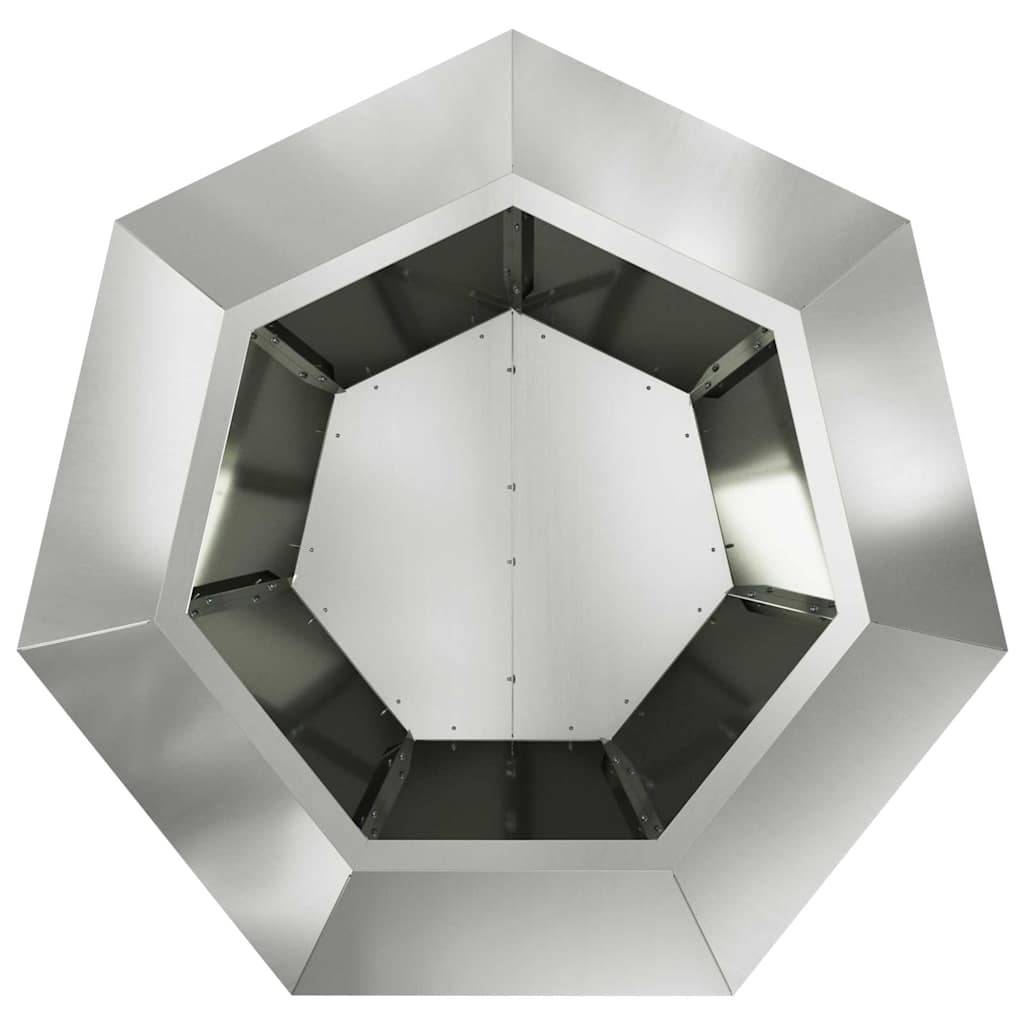 Jardinière Acier galvanisé Argent 75 x 75 x 60 cm - PANGIVO - Image 6