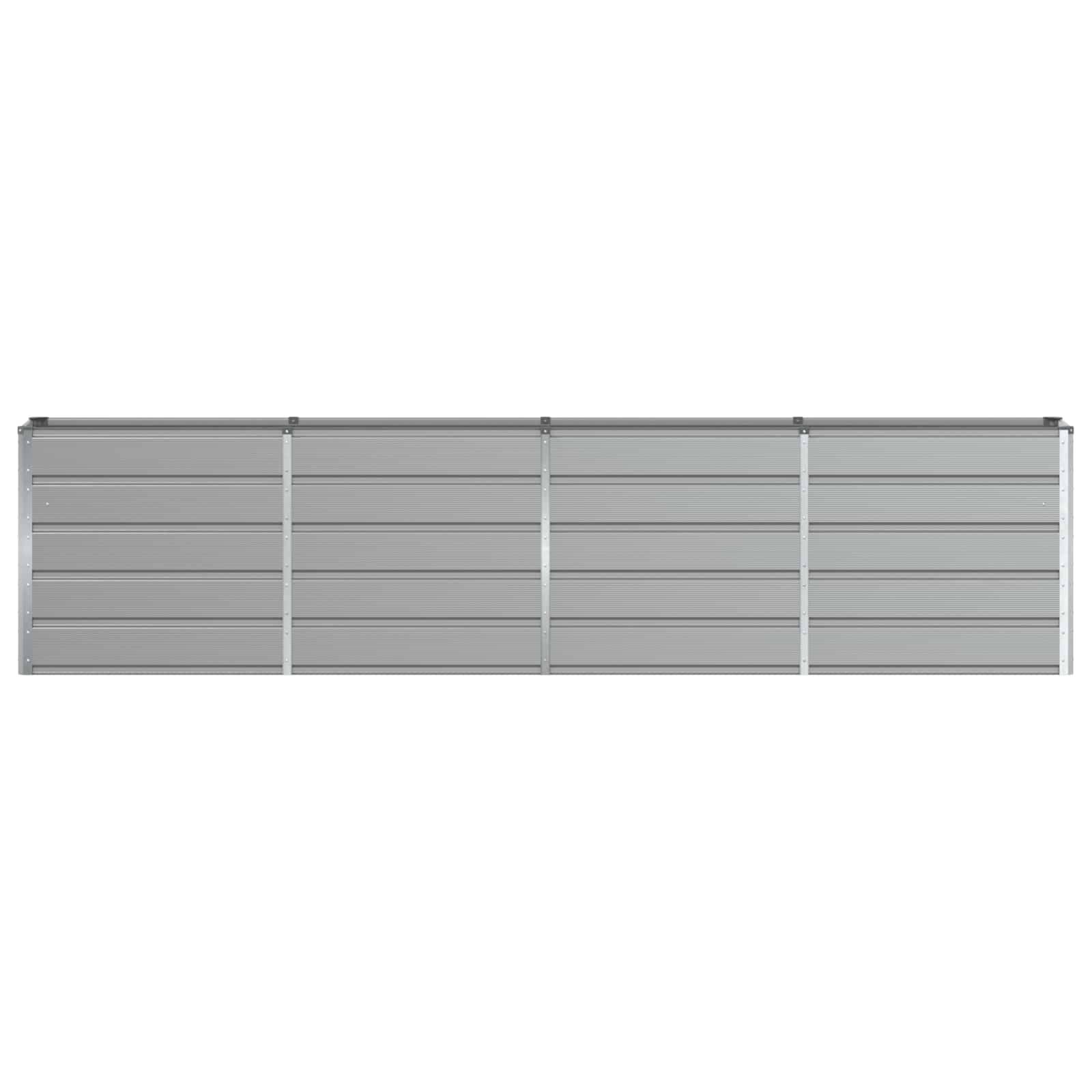 ComfortXL - Très grande jardinière haute 320 cm acier pour brise-vue paysager 320x40x75 cm Gris clair - ComfortXL Outdoor Living - Image 4