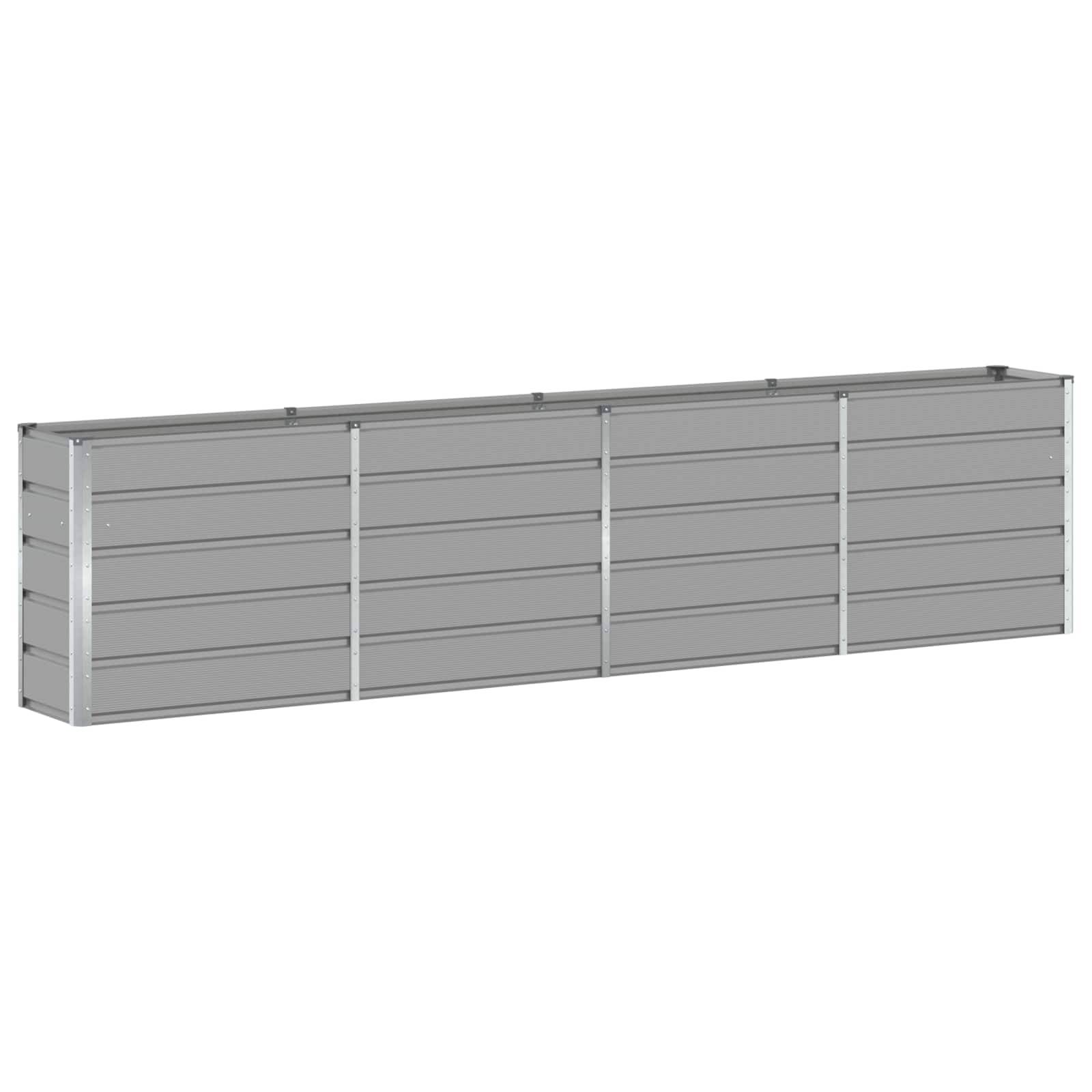 ComfortXL - Très grande jardinière haute 320 cm acier pour brise-vue paysager 320x40x75 cm Gris clair - ComfortXL Outdoor Living - Image 2