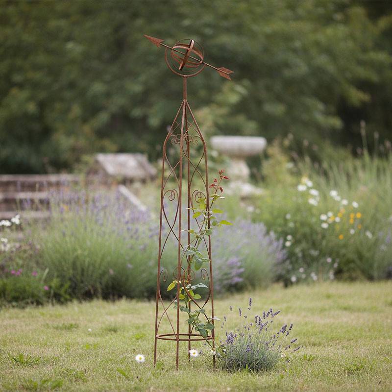 La Grande Prairie - Support plantes fer Globe 40x23x137cm - Image 1