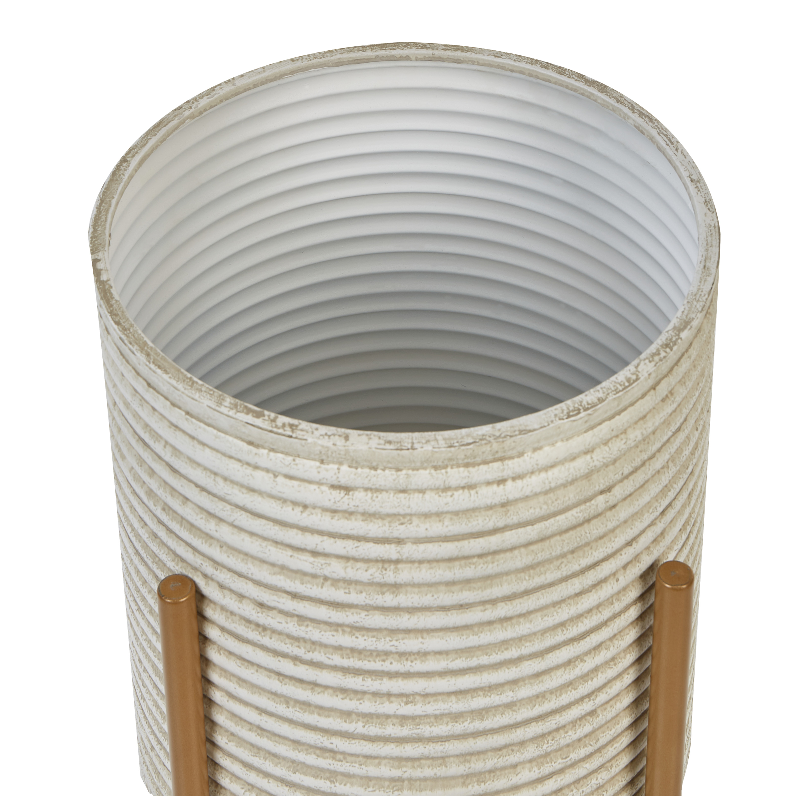 Cache-pot d'intérieur Métal Taupe ALPINUS - Beliani - Image 4