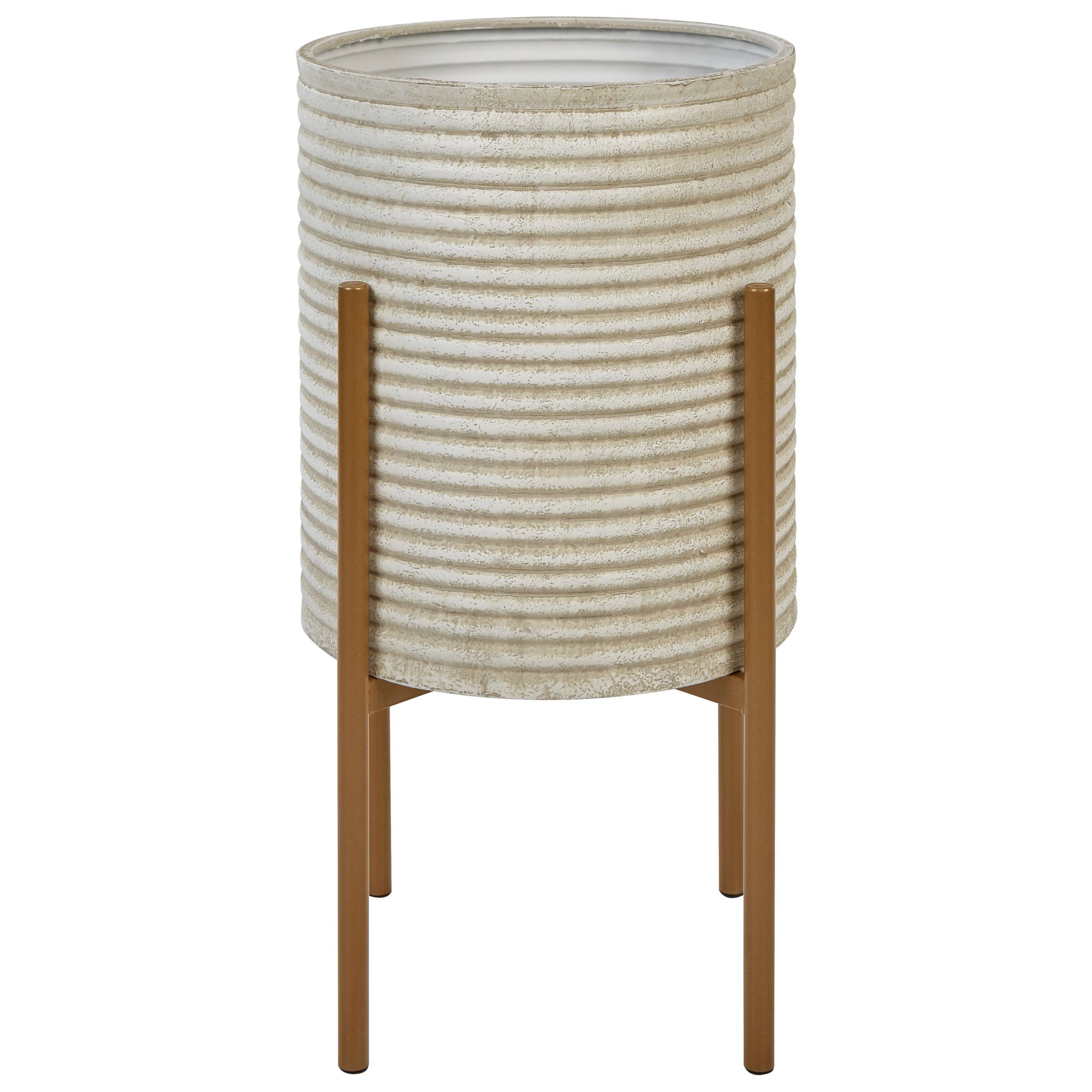 Beliani - Cache-pot d'intérieur Métal Taupe ALPINUS - Beliani - Image 2