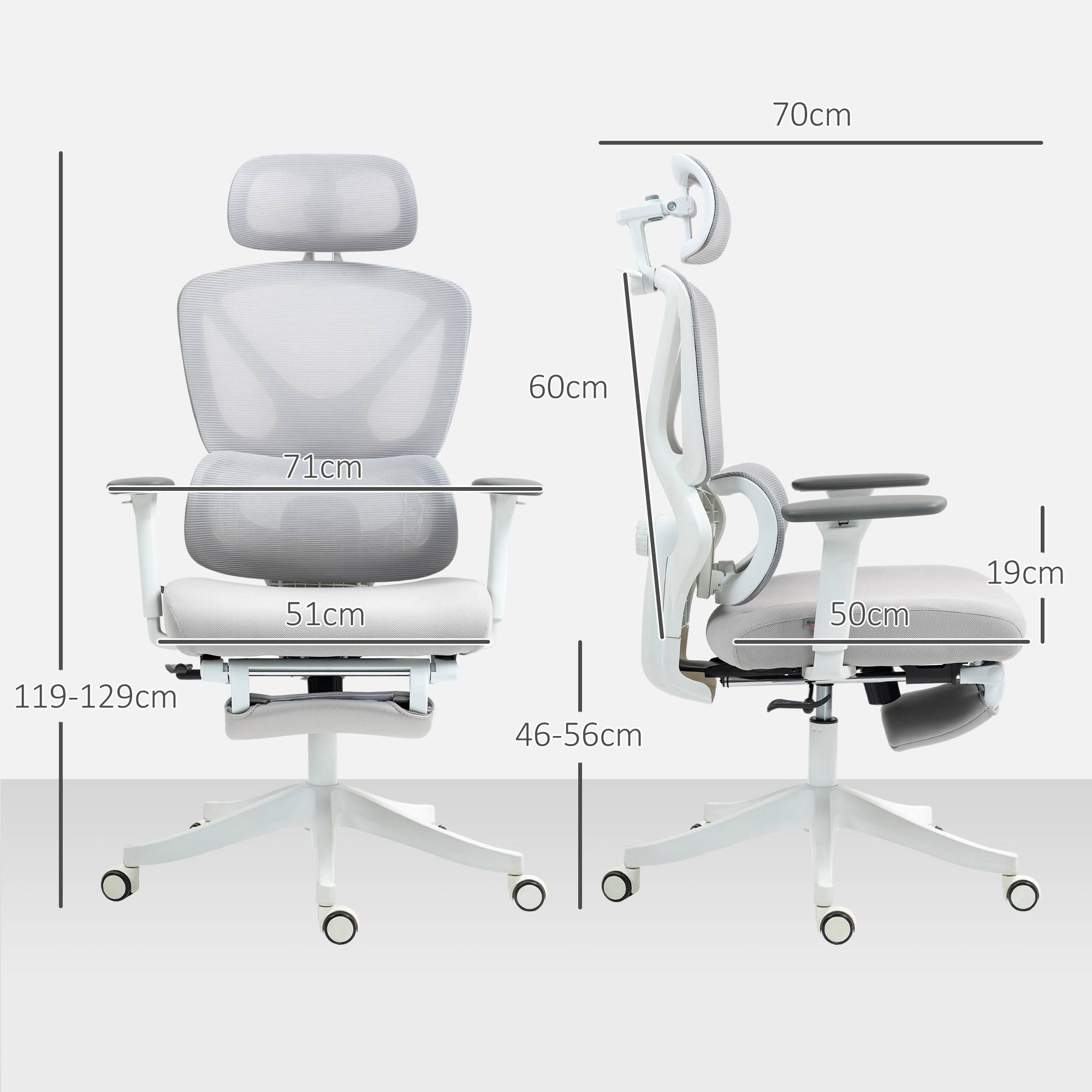 Sans Marque - Fauteuil de bureau fauteuil de bureau, hauteur réglable, dossier inclinable, appui-tête rotatif, 71x70x129cm, noir - Image 5