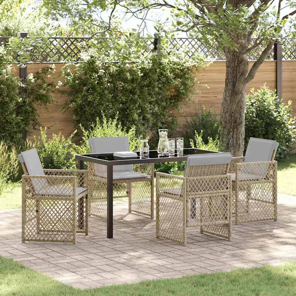 ComfortXL - Salon de jardin 4 places en résine tressée avec cadre en acier Beige – ComfortXL Outdoor Living - Image 1