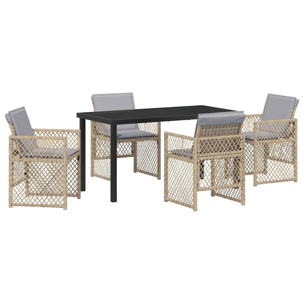 ComfortXL - Salon de jardin 4 places en résine tressée avec cadre en acier Beige – ComfortXL Outdoor Living - Image 2