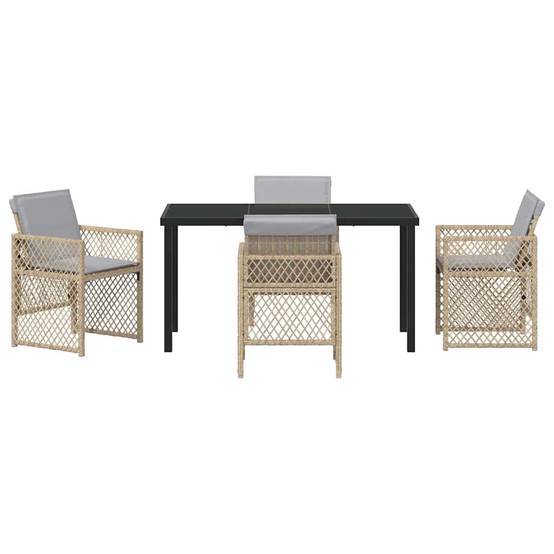 ComfortXL - Salon de jardin 4 places en résine tressée avec cadre en acier Beige – ComfortXL Outdoor Living - Image 7