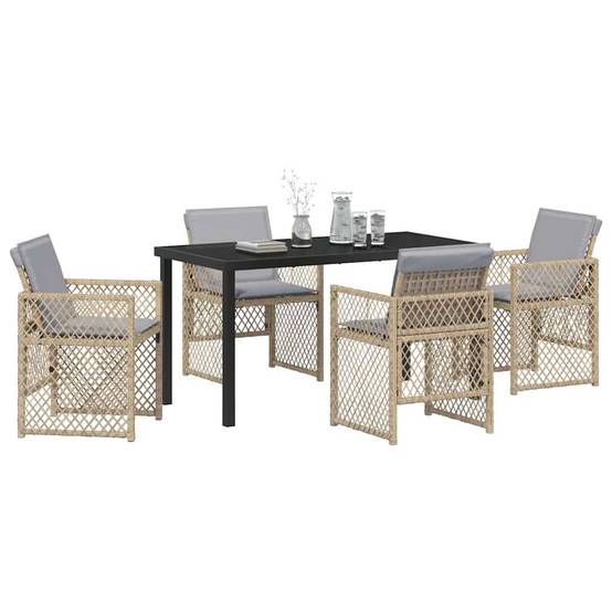 ComfortXL - Salon de jardin 4 places en résine tressée avec cadre en acier Beige – ComfortXL Outdoor Living - Image 3