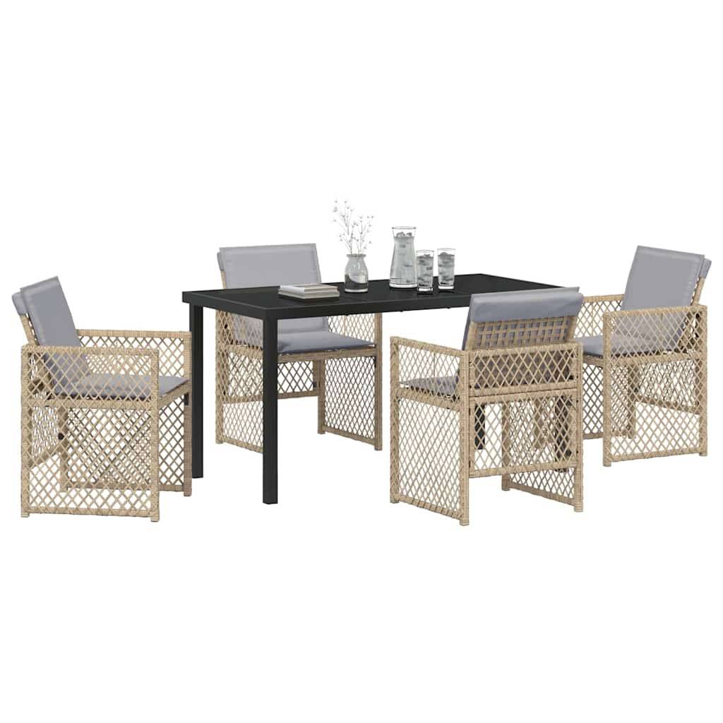 ComfortXL - Salon de jardin 4 places en résine tressée avec cadre en acier Beige – ComfortXL Outdoor Living - Image 3