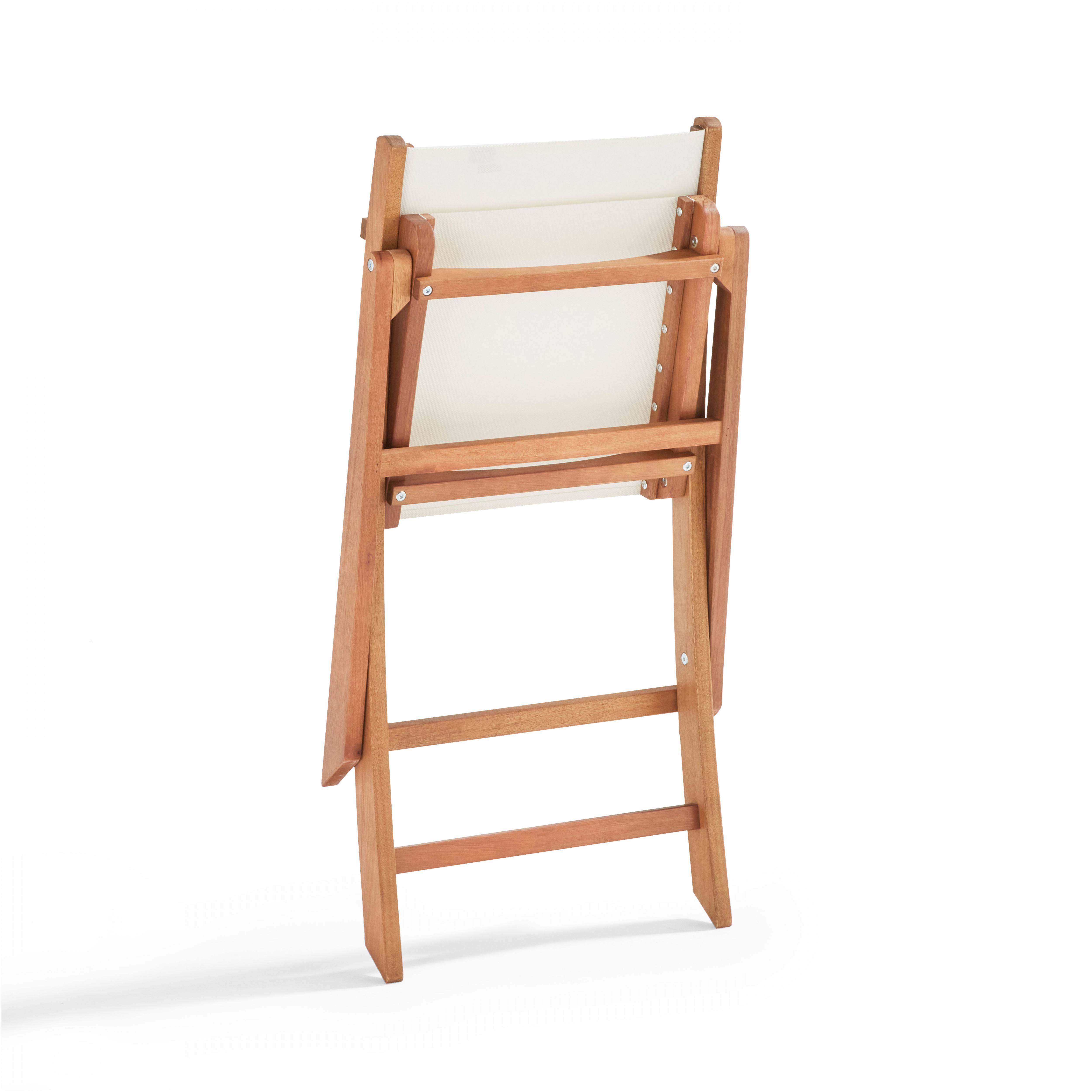 Oviala - Ensemble table carrée pliante et 2 chaises pliantes blanches Sete - Oviala - Image 5
