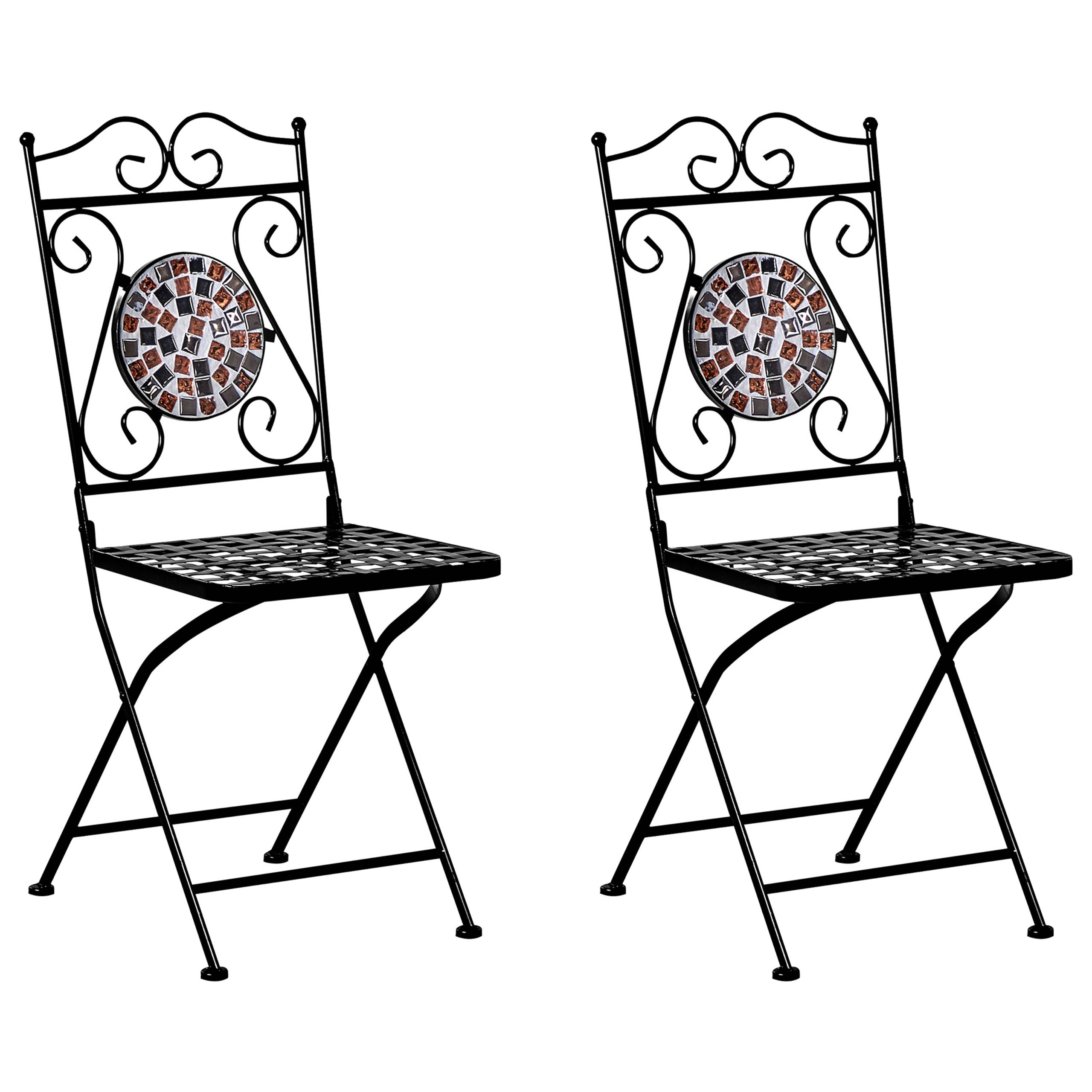 Beliani - Chaise de jardin Métal Noir CARPINO - Beliani - Image 4