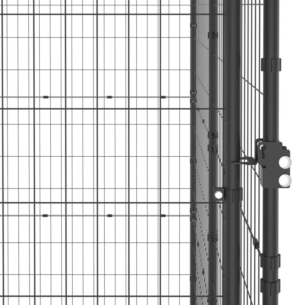 Helloshop26 - Chenil extérieur cage enclos parc animaux chien extérieur acier avec toit 26,62 m² - Image 6