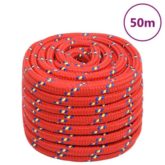 Corde de bateau Rouge 20 mm 50 m Polypropylène Maison Chic - Image 2