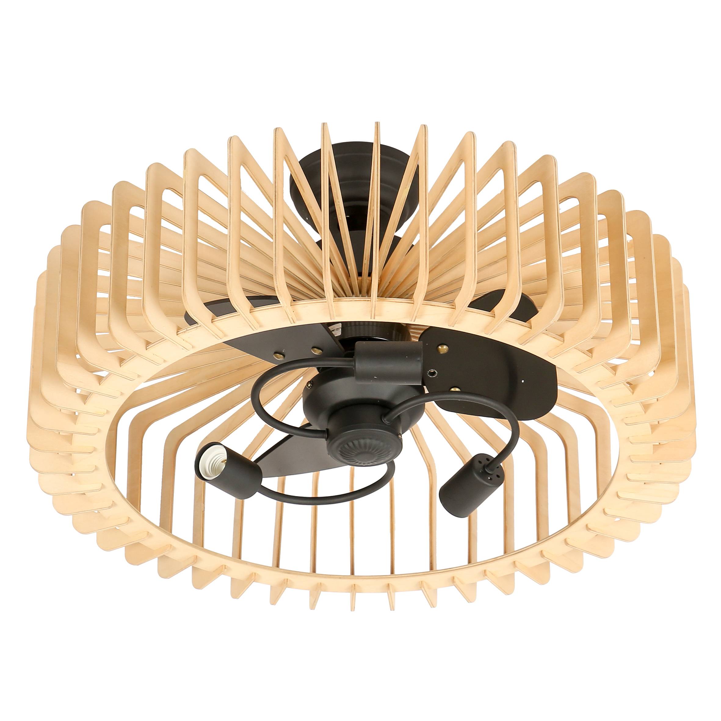 Ventilateur de plafond Lunava - Hélice Ø42?cm – Cage MDF – 3?pales – 3?douilles?E27 – Moteur?DC FARTOOLS - Image 1