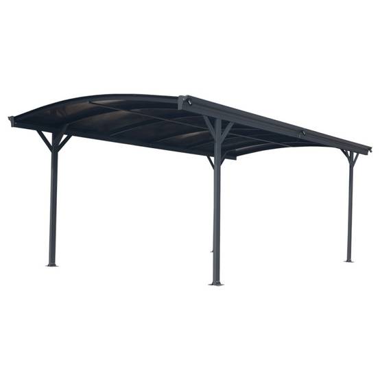 Carport autoportant 13m² aluminium polycarbonate 6mm anthracite X-Metal avec kit d'ancrage - Image 1