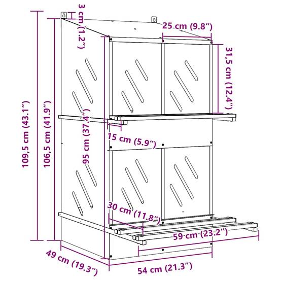 Pondoir à Poules 4 Compartiments en Métal Nichoir de Ponte Double Étage – ComfortXL Outdoor Living - Image 10