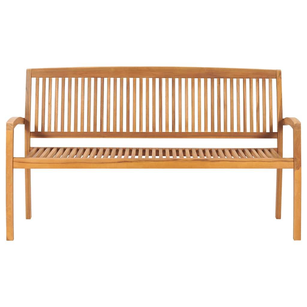 PANGIVO - Banc de jardin bois de teck naturel 159 x 57.5 x 90 cm, Poids:31.1kg - PANGIVO - Image 2