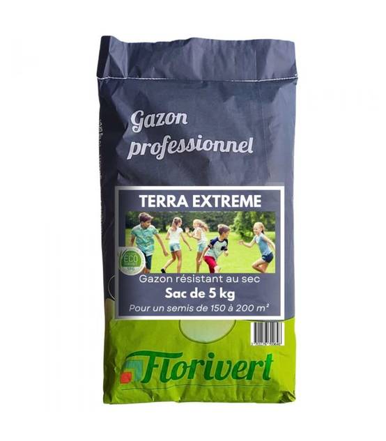 Semences gazon Terra Extrême 5 kg, faible besoin en eau et bel aspect - Florivert 1206457 - Image 1