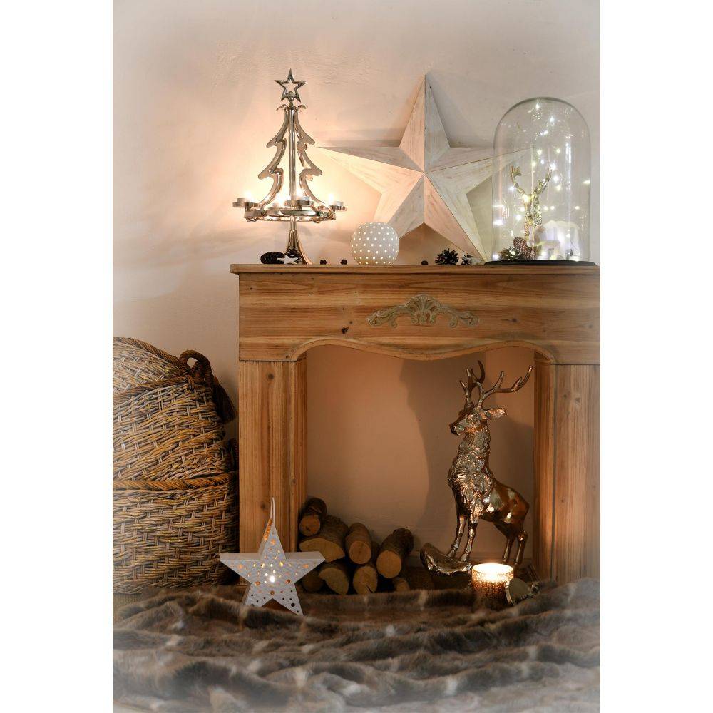 Aubry Gaspard - Sapin porte bougie en aluminium Hauteur 56cm - Image 2