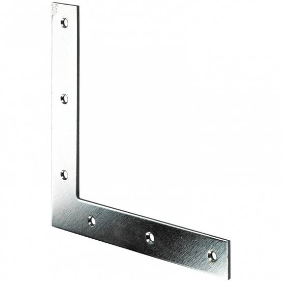 1 équerre d'assemblage plate acier zingué HETTICH, l.140 mm