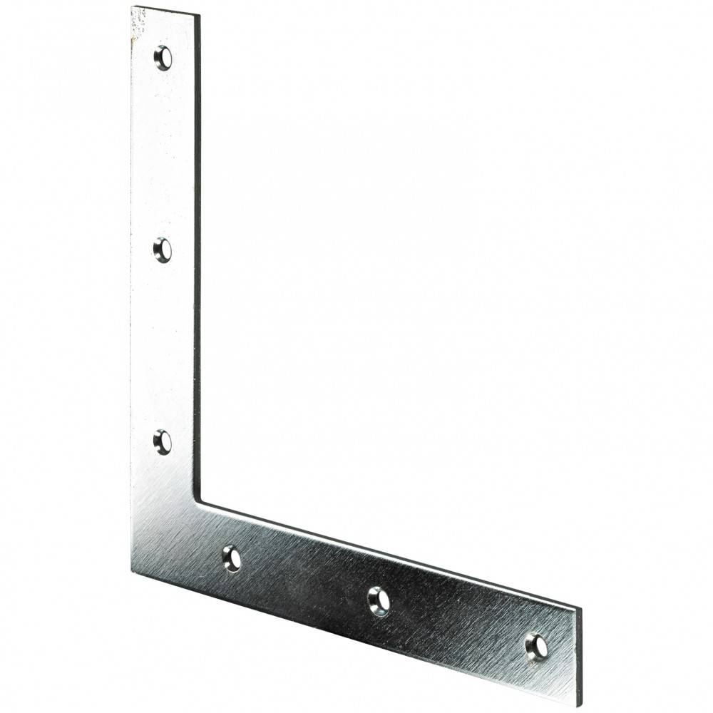 1 équerre d'assemblage plate acier zingué HETTICH, l.140 mm