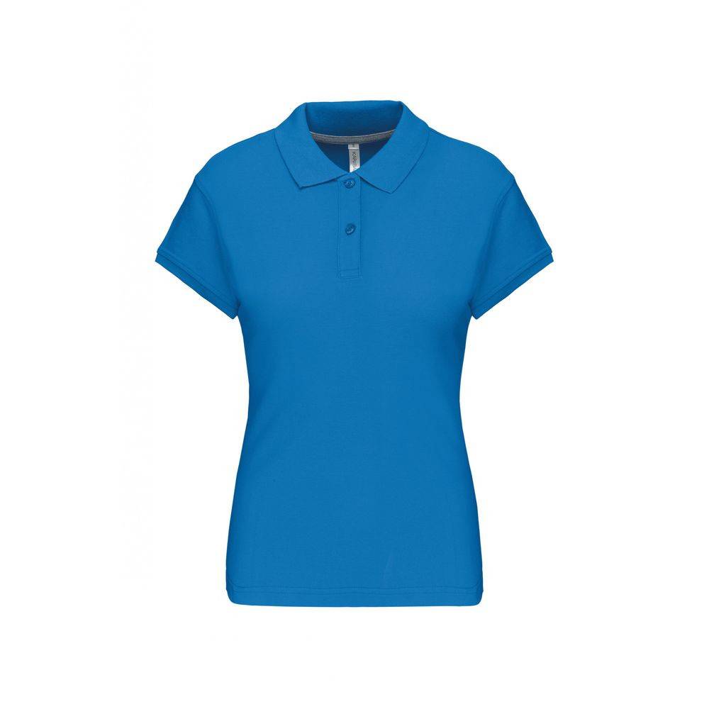 Polo de travail femme Kariban 100% coton Bleu Tropical XL - Image 1