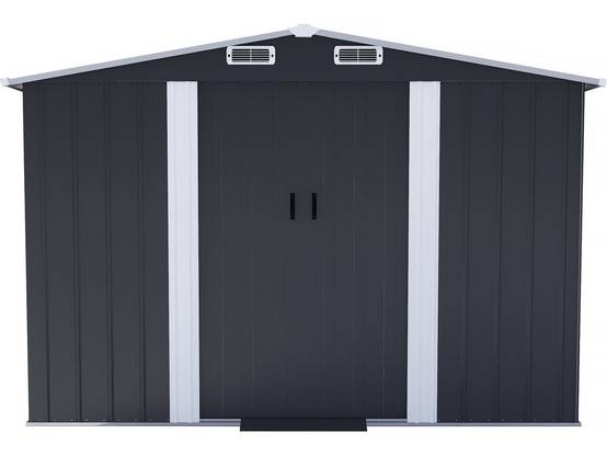 Abri De Jardin Métal Avec Porte Coulissante "boston" - 6,54 M² - Gris -habitat Et Jardin - Image 4
