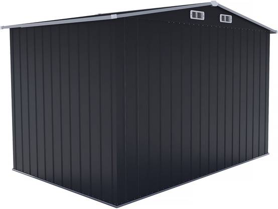 Abri De Jardin Métal Avec Porte Coulissante "boston" - 6,54 M² - Gris -habitat Et Jardin - Image 5