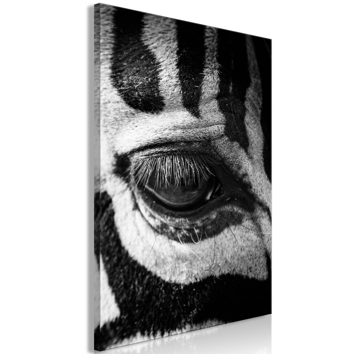 Tableau Imprimé "Zebra Eye" 60 x 90 cm - Image 1