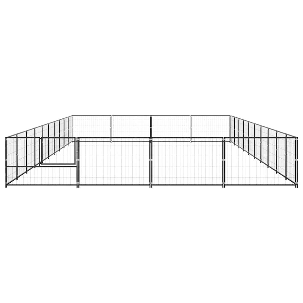 Vidaxl - Chenil Noir 40 m² Acier vidaXL 3082149 - Image 6