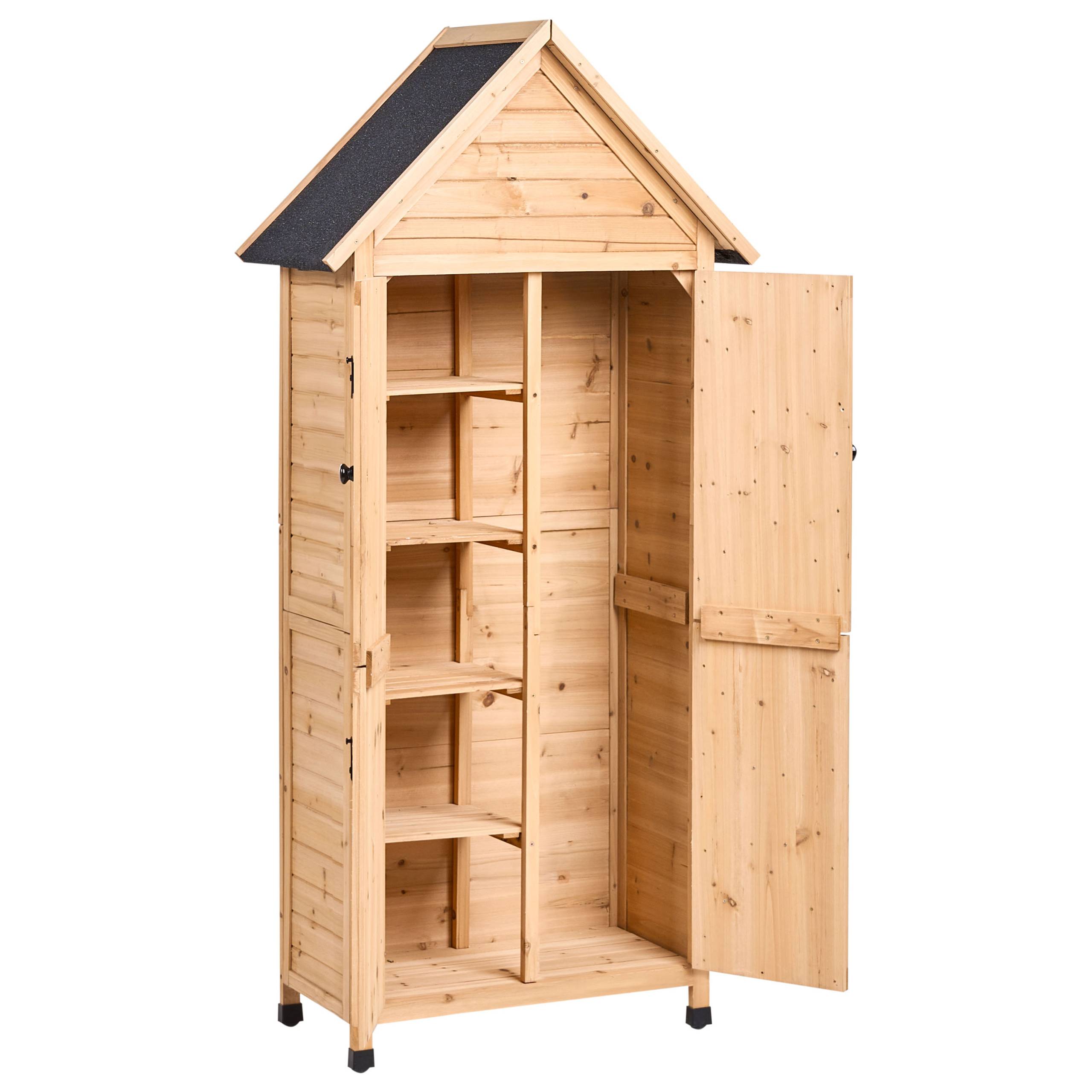 Beliani - Abri de jardin Bois de sapin Naturel SENIGA - 85x46x183- Beliani - Image 4