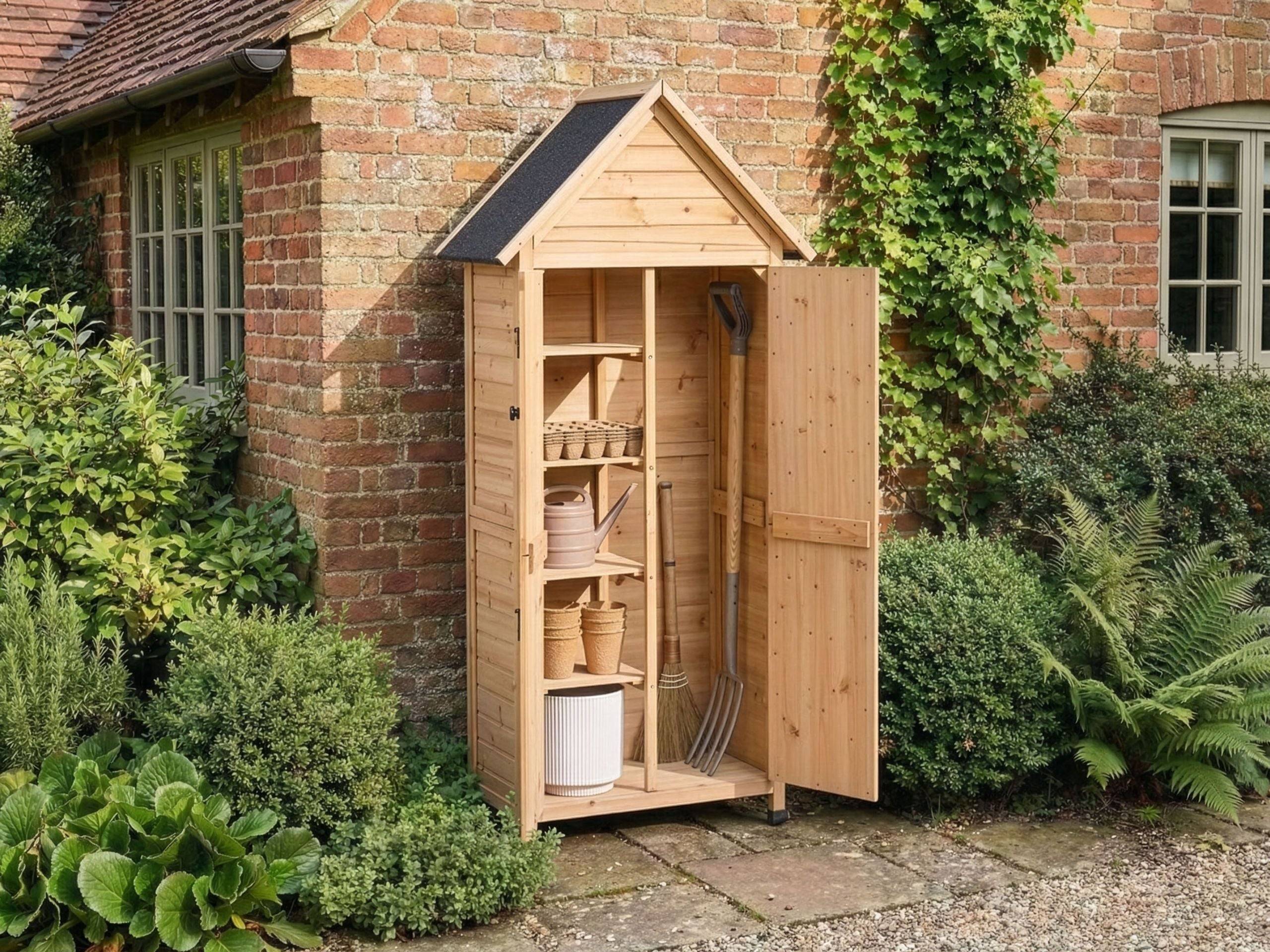 Beliani - Abri de jardin Bois de sapin Naturel SENIGA - 85x46x183- Beliani