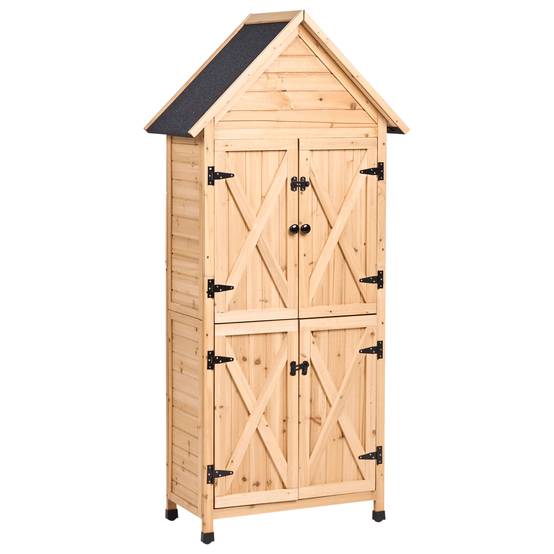 Beliani - Abri de jardin Bois de sapin Naturel SENIGA - 85x46x183- Beliani - Image 2