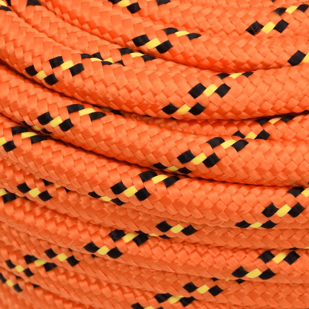 Corde De Bateau Orange En Polypropylène 6mm - 50m - Ligne D'Ancrage Et Amarrage Robuste Corde Camping Bateau