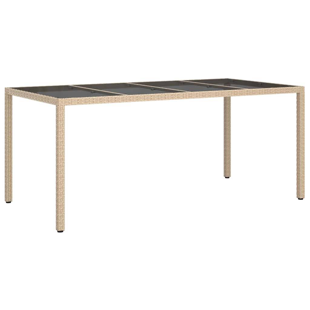Maison Chic - Table De Jardin - Table Extérieure Beige 190 x 90 x 75 cm Poly rotin - Image 1