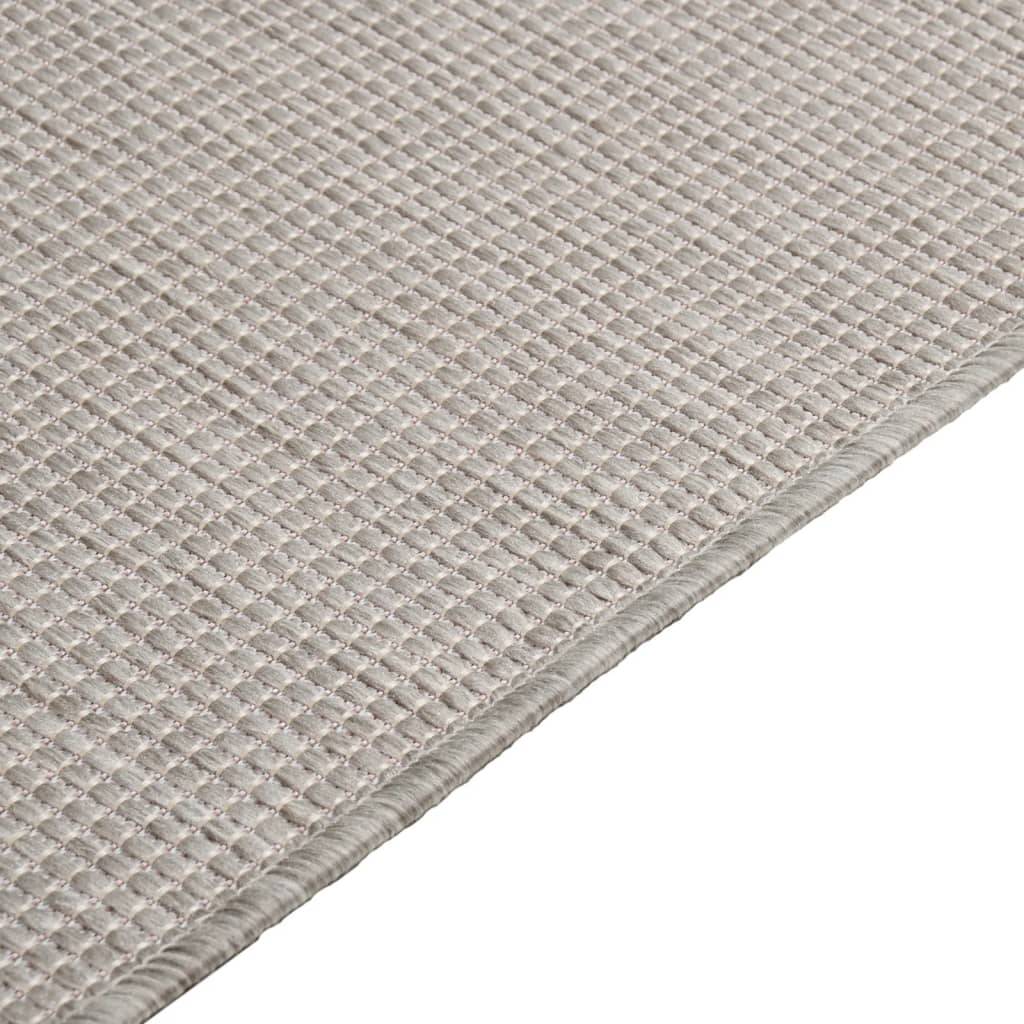 Tapis de Terrasse Moderne Tissage Plat en PP Résistant aux Intempéries Gris Clair 120x170 cm – ComfortXL Outdoor Living - Image 4